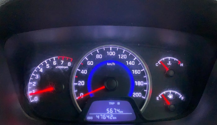 2018 Hyundai Grand i10 MAGNA 1.2 KAPPA VTVT, CNG, Manual, 47,633 km, Odometer Image
