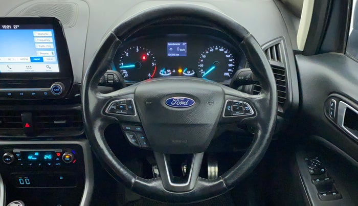 2018 Ford Ecosport TITANIUM + 1.5L DIESEL, Diesel, Manual, 1,04,970 km, Steering Wheel Close Up