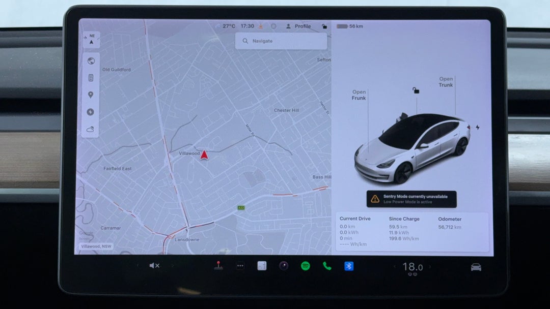 2021 Tesla Model 3 Standard Range Plus RWD, Automatic, 56712 km, Infotainment System