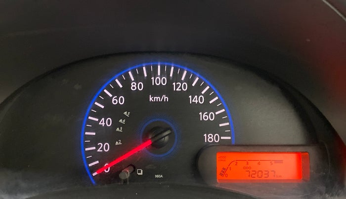 2016 Datsun Go T, Petrol, Manual, 72,037 km, Odometer Image