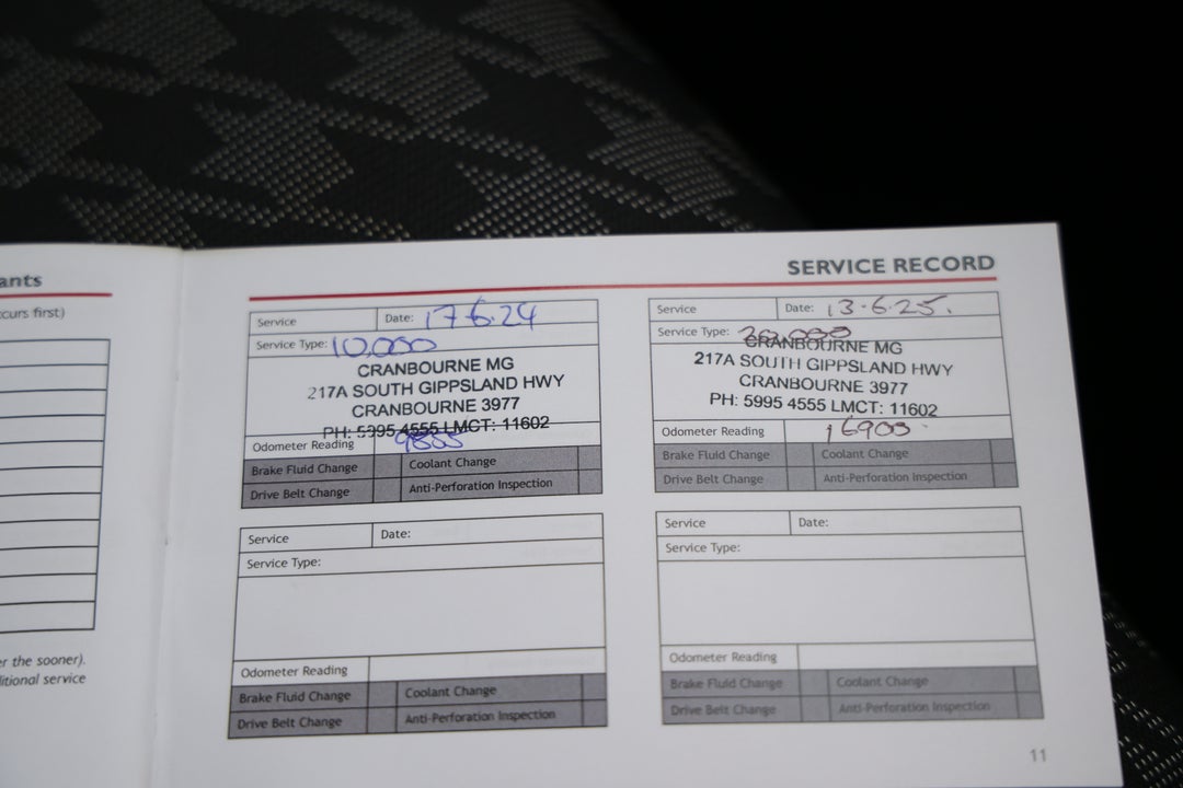 2023 MG Zst Core, Automatic, 18693 km, Service History