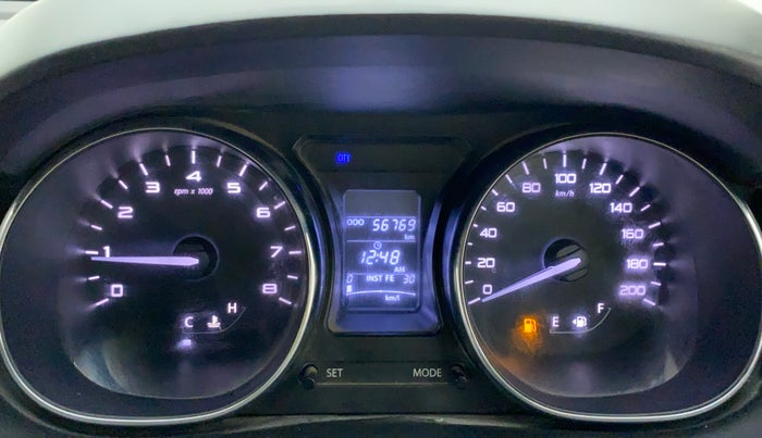 2018 Tata Tiago XZ PETROL, Petrol, Manual, 56,763 km, Odometer Image