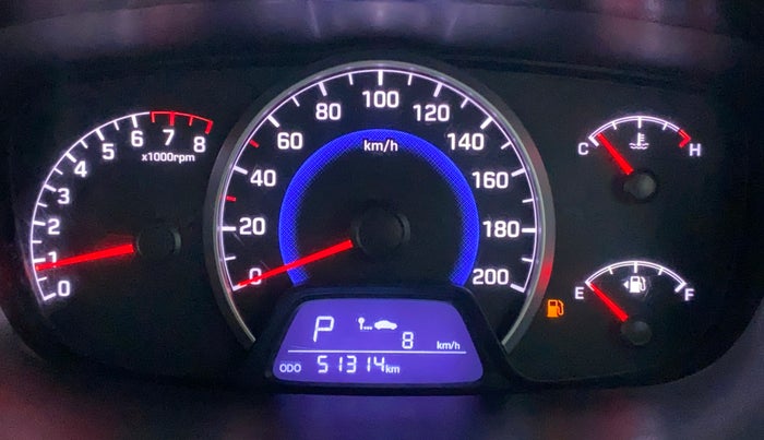 2016 Hyundai Grand i10 ASTA (O) AT 1.2 KAPPA VTVT, Petrol, Automatic, 51,314 km, Odometer Image