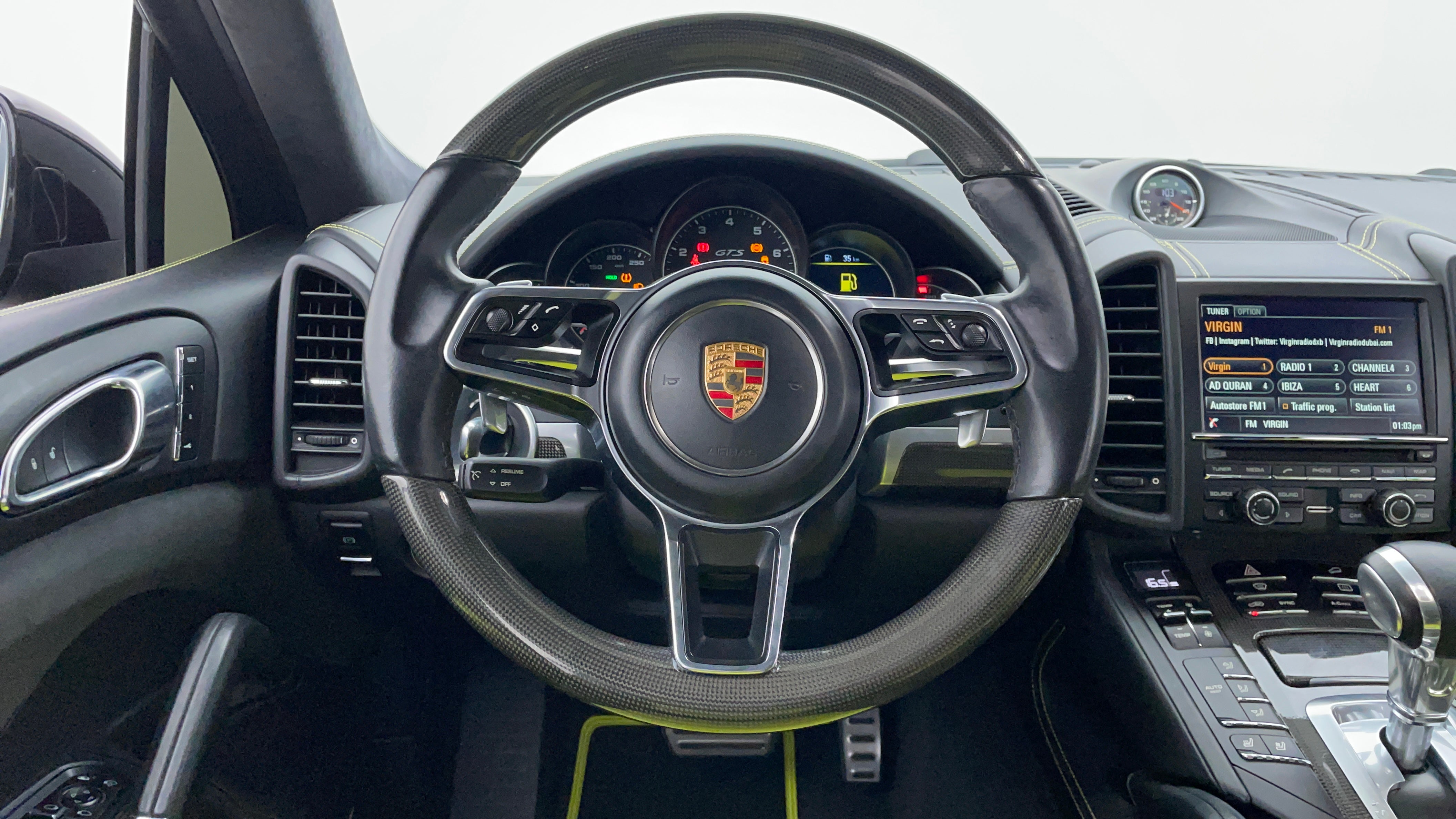 Porsche Cayenne-Steering Wheel Close-up