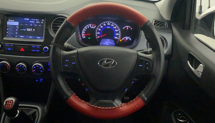 2019 Hyundai Grand i10 SPORTZ 1.2 KAPPA VTVT DUAL TONE, Petrol, Manual, 12,728 km, Steering Wheel Close Up