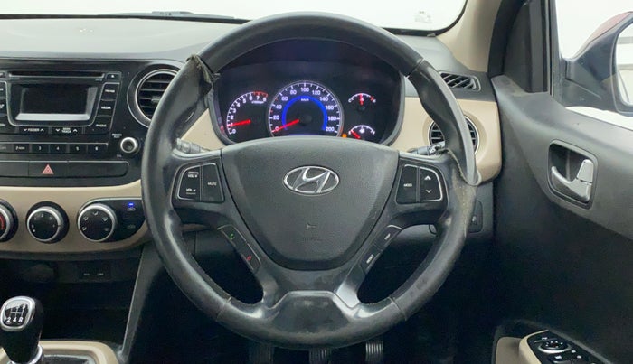 2013 Hyundai Grand i10 ASTA (O) 1.2 KAPPA VTVT, Petrol, Manual, 1,17,857 km, Steering Wheel Close Up