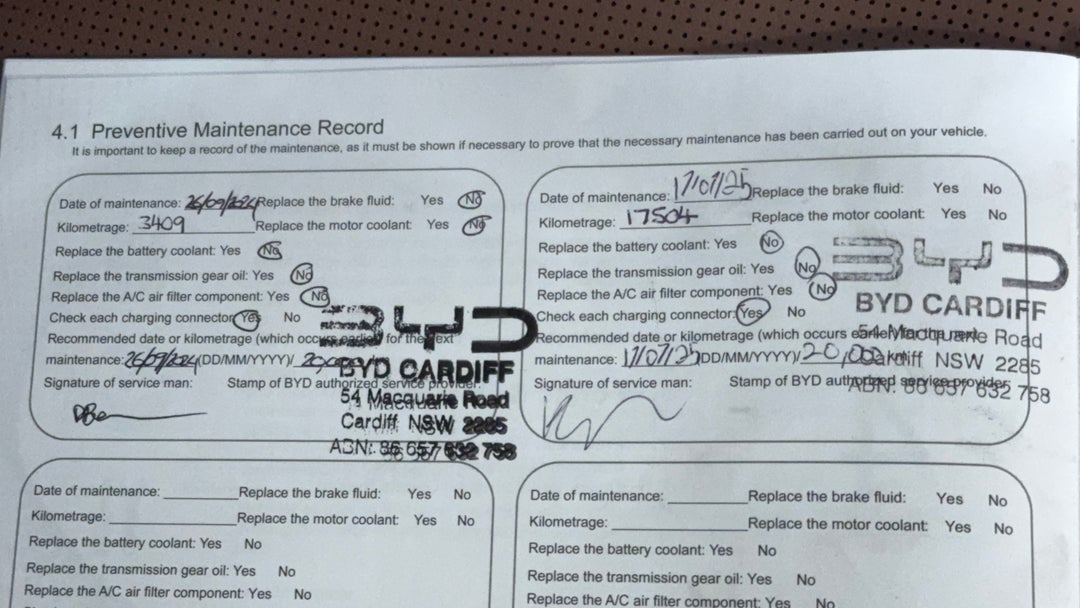 2024 Byd Sealion 6 Dynamic, Automatic, 29262 km, Service History