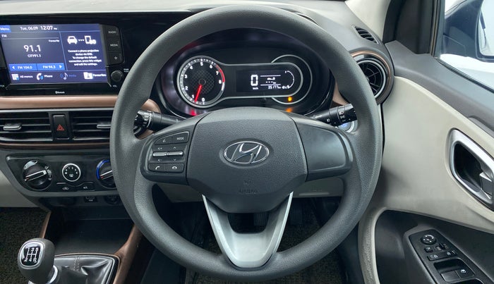 2020 Hyundai AURA SX PETROL, Petrol, Manual, 35,203 km, Steering Wheel Close Up