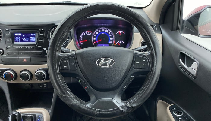 2015 Hyundai Grand i10 ASTA AT 1.2 KAPPA VTVT, Petrol, Automatic, 81,360 km, Steering Wheel Close Up