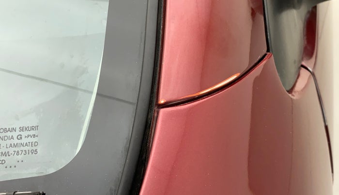 2012 Maruti Ritz ZXI, Petrol, Manual, 61,803 km, Left A pillar - Paint is slightly faded