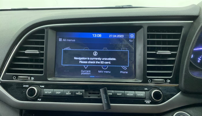 2017 Hyundai New Elantra 2.0 SX(O) AT PETROL, Petrol, Automatic, 69,854 km, Infotainment system - GPS Card not working/missing