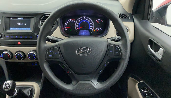 2017 Hyundai Grand i10 SPORTZ 1.2 KAPPA VTVT, Petrol, Manual, 10,604 km, Steering Wheel Close Up