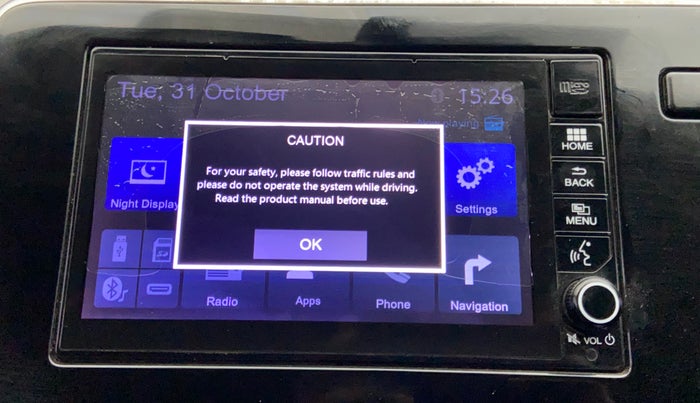 2018 Honda City 1.5L I-VTEC VX, Petrol, Manual, 76,898 km, Infotainment system - Touch screen not working