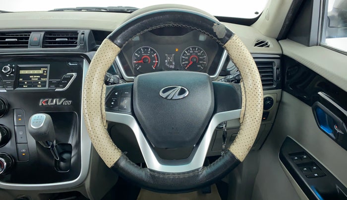 2016 Mahindra Kuv100 K8 5 STR, Petrol, Manual, 72,761 km, Steering Wheel Close Up