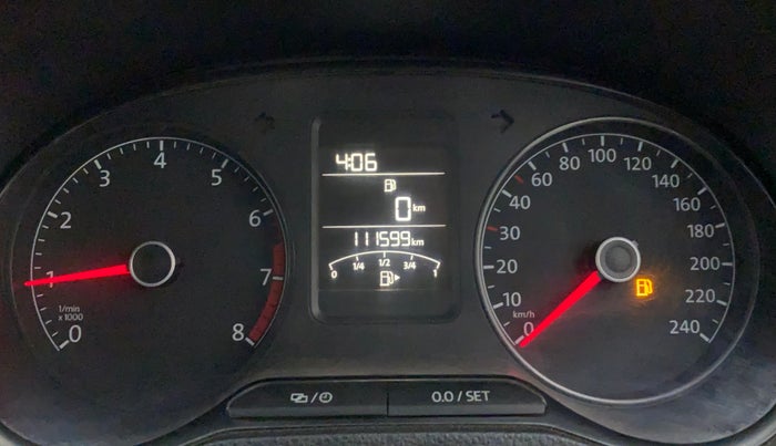 2015 Volkswagen Polo COMFORTLINE 1.2L, Petrol, Manual, 1,11,599 km, Odometer Image