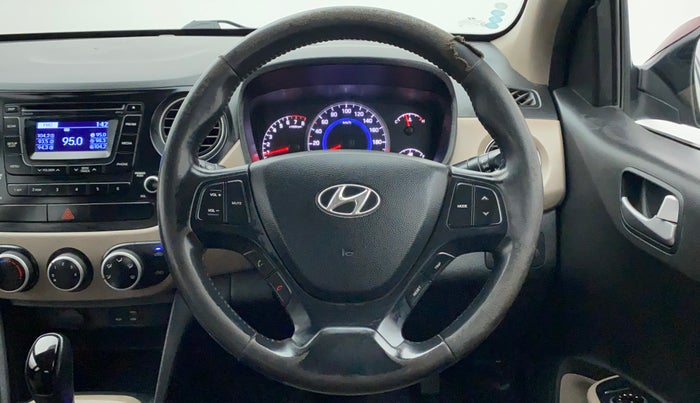 2015 Hyundai Grand i10 ASTA AT 1.2 KAPPA VTVT, Petrol, Automatic, 42,642 km, Steering Wheel Close Up