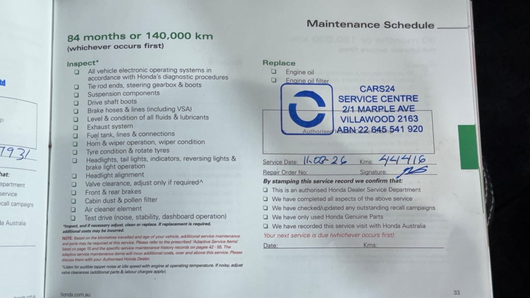 2014 Honda Odyssey Vti-l, Automatic, 44418 km, Service History