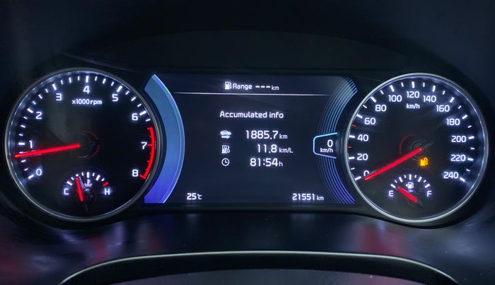 2020 KIA SELTOS GTX+ 1.4 MT, Petrol, Manual, 21,965 km, Odometer Image