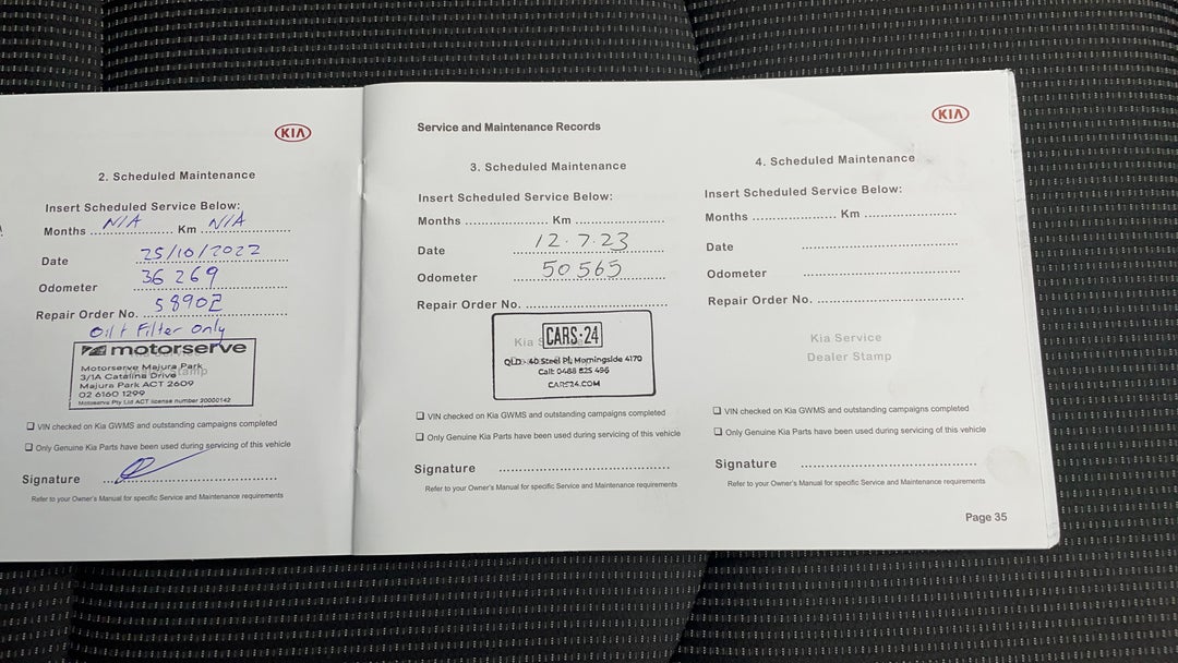 2020 Kia Cerato S, Automatic, 50565 km, Service History