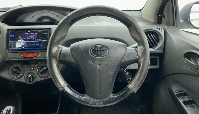 2012 Toyota Etios G, Petrol, Manual, 90,916 km, Steering Wheel Close Up