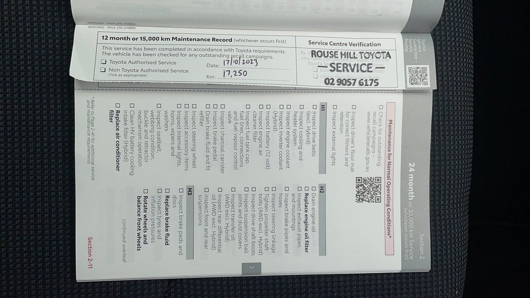 2022 Toyota RAV4 Gx (2wd) Hybrid, Automatic, 20885 km, Service History