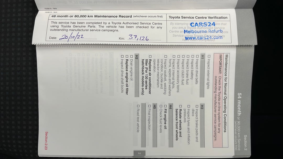 2016 Toyota Yaris Ascent, Manual, 37246 km, Service History