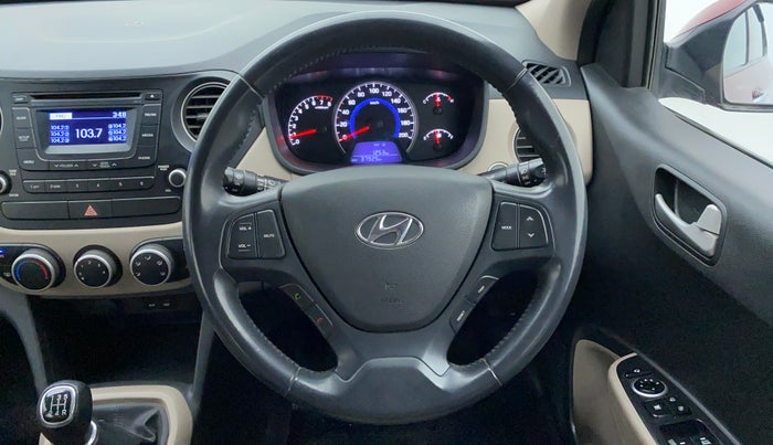 2015 Hyundai Grand i10 ASTA 1.2 KAPPA VTVT OPT, Petrol, Manual, 38,080 km, Steering Wheel Close Up