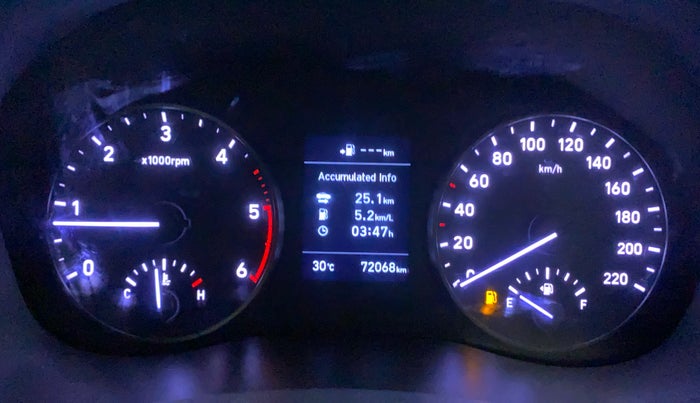 2019 Hyundai Verna 1.6 SX (O) CRDI MT, Diesel, Manual, 72,068 km, Odometer Image
