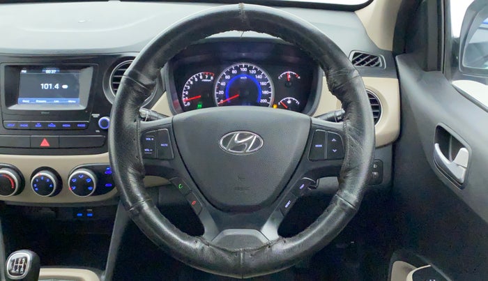 2017 Hyundai Grand i10 SPORTZ 1.2 KAPPA VTVT, Petrol, Manual, 13,705 km, Steering Wheel Close Up
