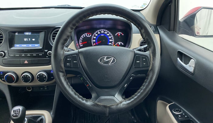 2017 Hyundai Grand i10 SPORTZ 1.2 KAPPA VTVT, Petrol, Manual, 7,843 km, Steering Wheel Close Up