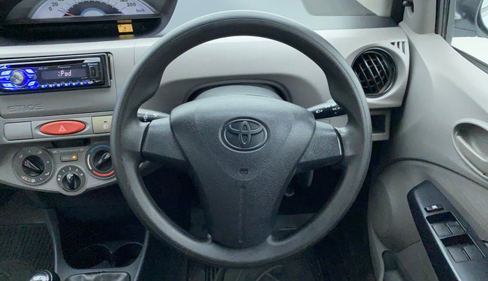 2011 Toyota Etios G, Petrol, Manual, 1,07,845 km, Steering Wheel Close Up