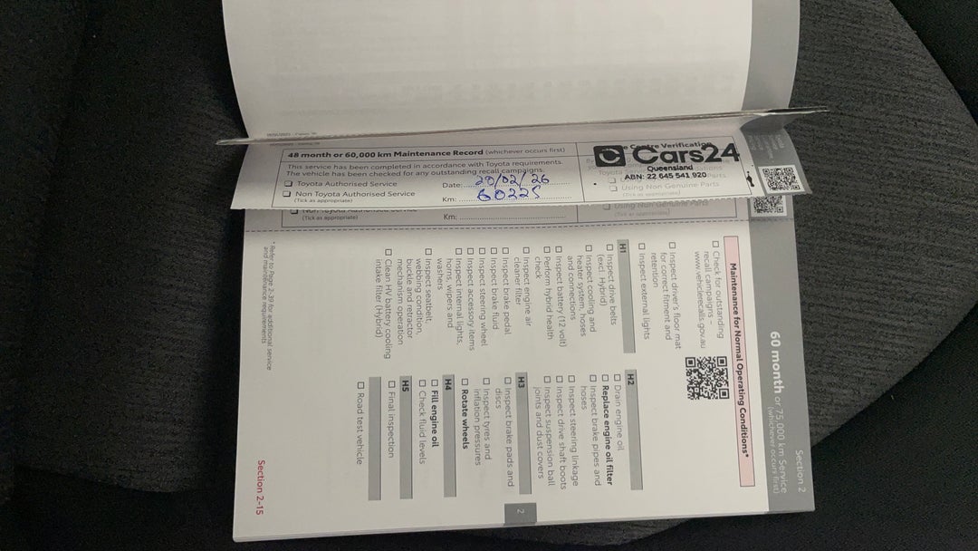 2023 Toyota Camry Ascent, Automatic, 60225 km, Service History