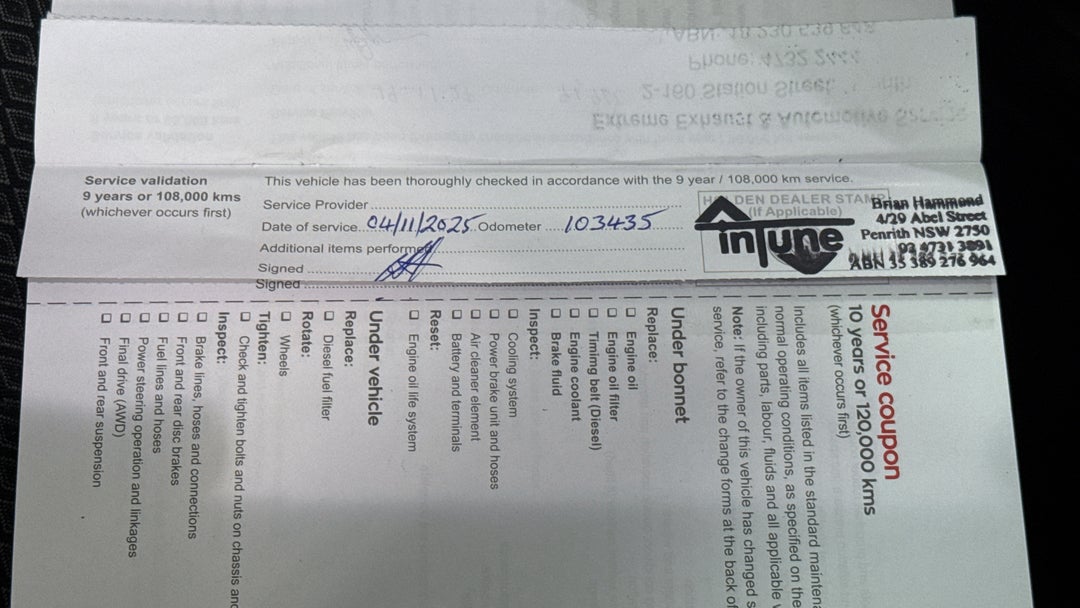2017 Holden Commodore Lt, Automatic, 106446 km, Service History