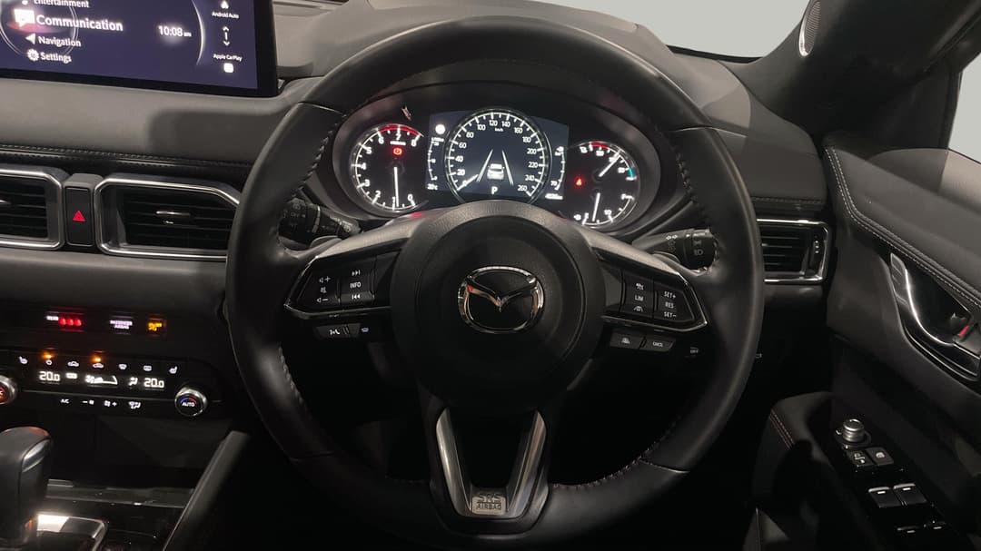 2025 Mazda CX-5 G35 Gt Sp Turbo (AWD), Automatic, 4836 km, Steering Wheel Close-up