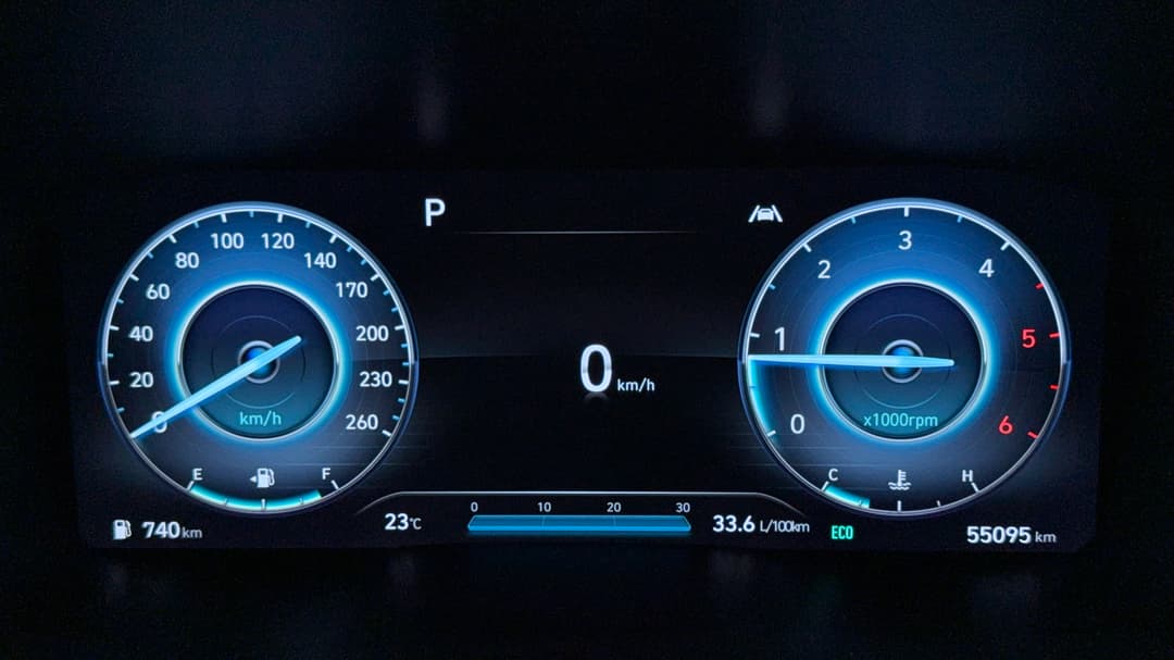 2023 Hyundai Santa Fe Elite Crdi (AWD), Automatic, 55095 km, Odometer View