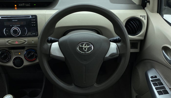 2015 Toyota Etios V, Petrol, Manual, 55,017 km, Steering Wheel Close Up