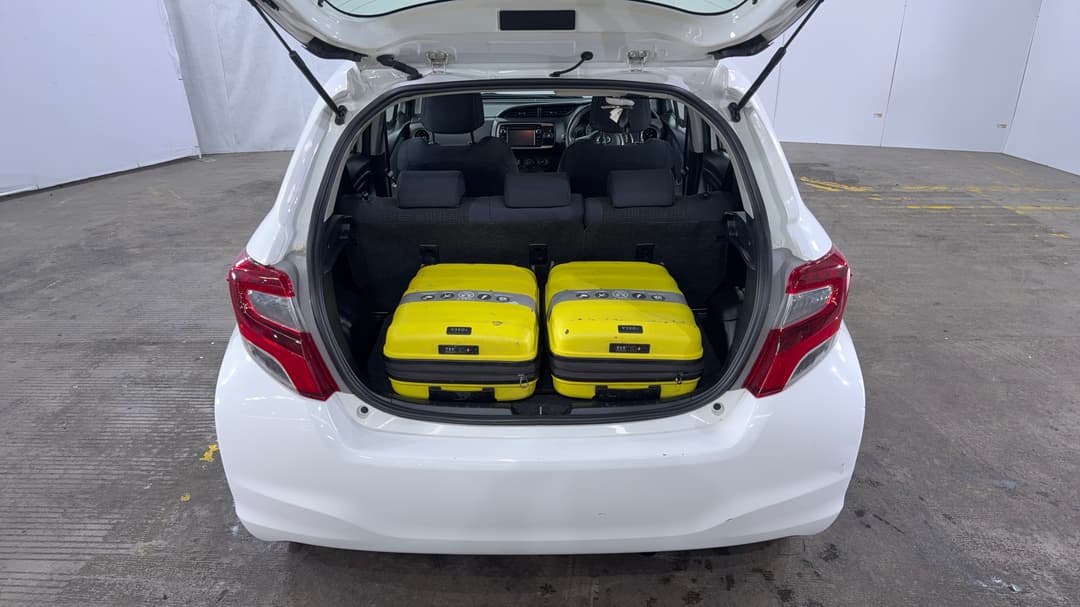 2015 Toyota Yaris Ascent, Automatic, 78729 km, Boot Inside View with Luggage