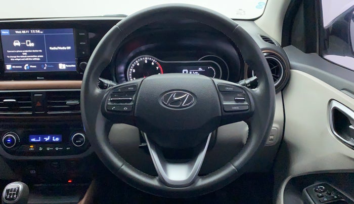 2021 Hyundai AURA SX 1.2 (O), Petrol, Manual, 15,610 km, Steering Wheel Close Up