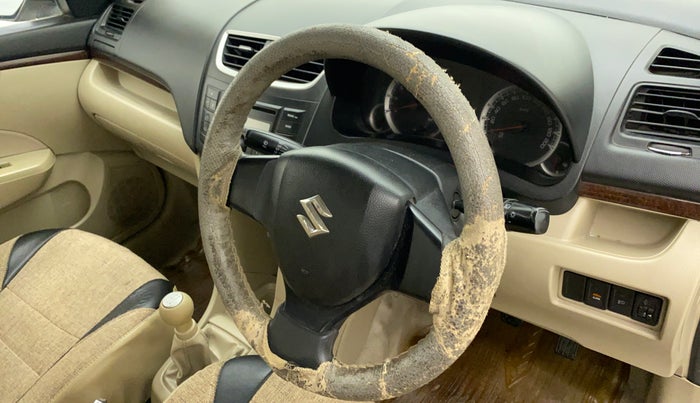 2012 Maruti Swift Dzire VXI, Petrol, Manual, 70,739 km, Steering wheel - Steering cover is minor torn