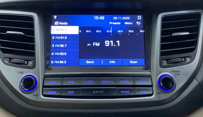 2018 Hyundai Tucson 2WD AT GLS PETROL, Petrol, Automatic, 33,362 km, Infotainment System