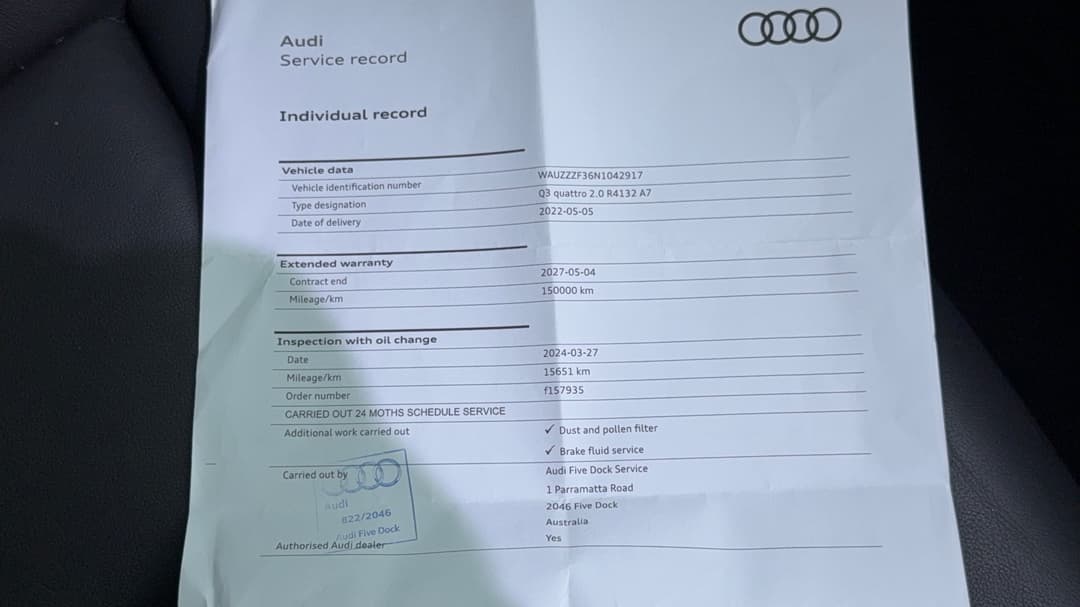 2022 Audi Q3 40 Tfsi Quattro S Line, Automatic, 33348 km, Service History