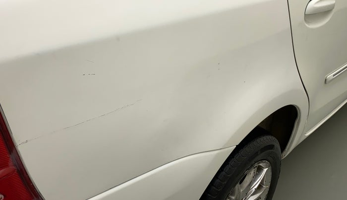 2011 Toyota Etios G, Petrol, Manual, 73,548 km, Right quarter panel - Minor scratches