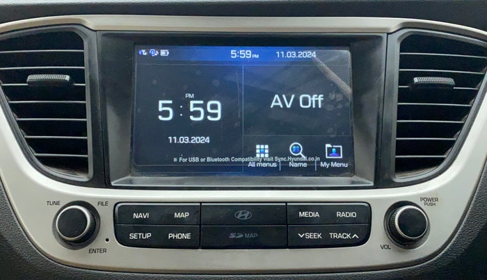 2018 Hyundai Verna 1.6 VTVT SX, Petrol, Manual, 52,146 km, Infotainment System