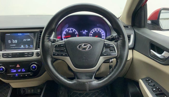 2018 Hyundai Verna 1.6 VTVT SX, Petrol, Manual, 52,146 km, Steering Wheel Close Up