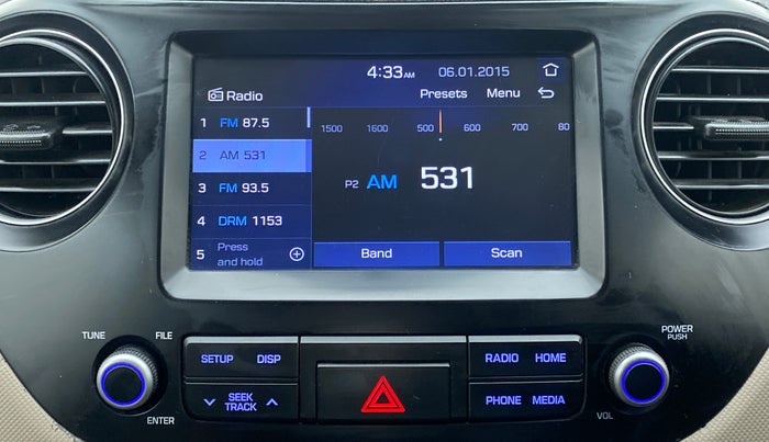 2018 Hyundai Grand i10 SPORTZ 1.2 KAPPA VTVT, Petrol, Manual, 55,531 km, Infotainment System