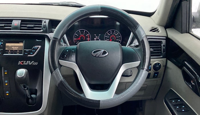 2016 Mahindra Kuv100 K8 6 STR, Petrol, Manual, 27,265 km, Steering Wheel Close Up