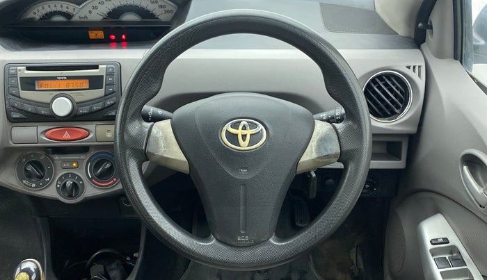 2011 Toyota Etios V, Petrol, Manual, 76,238 km, Steering Wheel Close Up