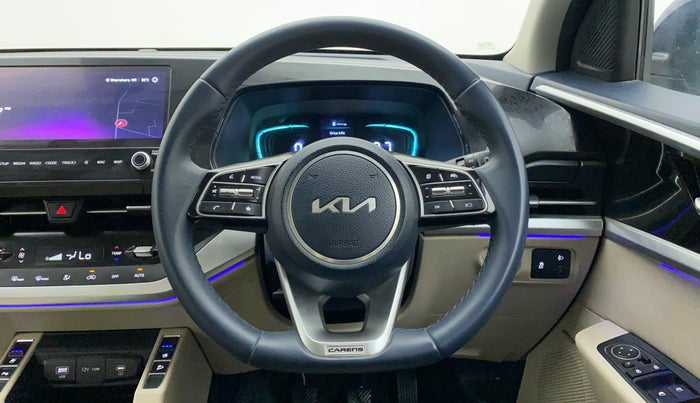 2022 KIA CARENS LUXURY PLUS 1.4 PETROL 7 STR, Petrol, Manual, 13,537 km, Steering Wheel Close Up