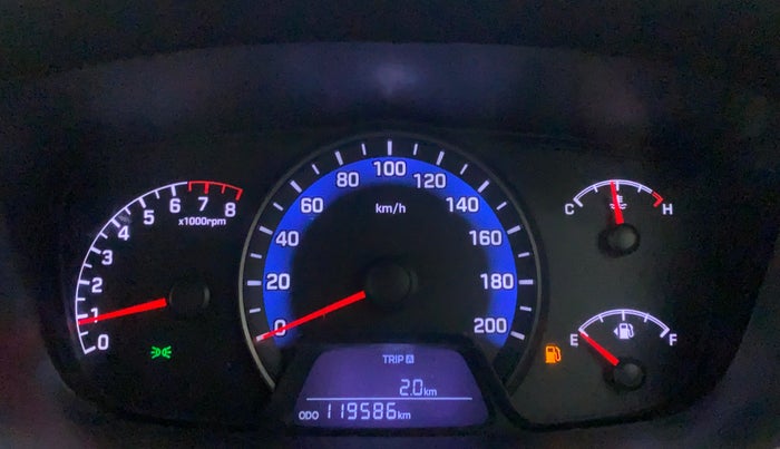2014 Hyundai Xcent S 1.2, Petrol, Manual, 1,19,586 km, Odometer Image