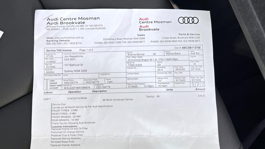 2022 Audi Q3 35 Tfsi, Automatic, 13655 km, Service History